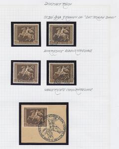 Tysk Rige. 1938. Brune bånd. 42108 Pf. brun. 4 sider med postfriske og stemplede mærker samt 2 breve.