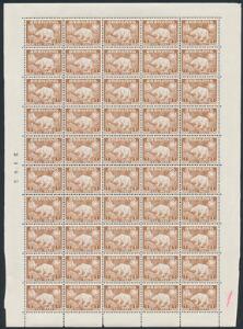 1938. Isbjørn. 1 kr. brun. Postfrisk HELARK. AFA 5000