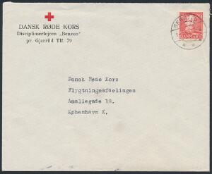 1946. RØDE KORS brev fra DANSK RØDE KORS, Disciplinærlejren Benzon pr. Gjerrild Tlf. 79. Afsendt fra Gerrild 1.5.46.