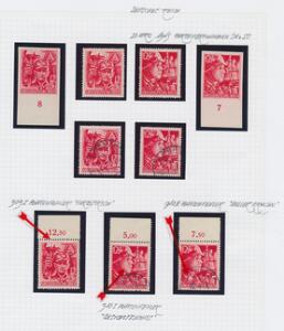 Tysk Rige. 1945. SA und SS. Albumside med stemplede og postfriske mærker incl. utakkede og 3 varianter.