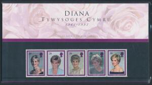 England. 1997. Diana 1961-1997. Souvenirmappe med tekst på WALISISK. Sjælden. £150