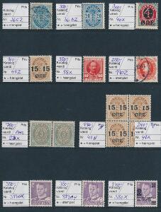 1875-1960. Planche med 11 varianter. AFA 3400.