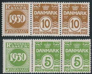 Reklamemærker. Rundskuedagen 1930. 2 postfriske striber.