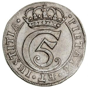 Christian V, 4 mark krone 1681, H 67B