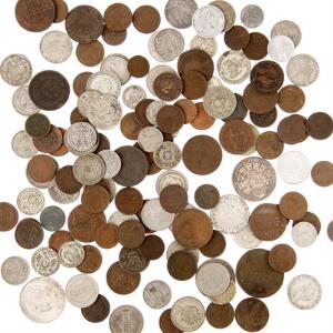 Østrig, samling af diverse ældre og nyere mønter i sølv og kobber, i alt 140 stk. i varierende kvalitet med enkelte bedre iblandt