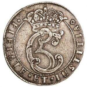 Christian V, 4 mark  krone 1671, H 67A