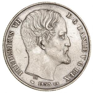 Frederik VII, 2 rigsdaler 1855 VS, H 6A