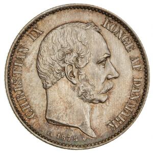 2 kr 1875, H 13A, pæn 1 mønt