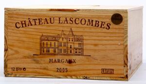 12 bts. Château Lascombes, Margaux. 2. Cru Classé 2005 A hfin. Owc.