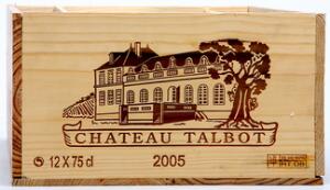 12 bts. Château Talbot, Saint - Julien. 4. Cru Classé 2005 A hfin. Owc.