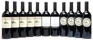 4 bts. Galatrona Toscana, Petrolo 2007 A hfin.  etc. Total 11 bts.