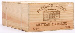12 bts. Pavillon Rouge de Château Margaux, 2wine Château Margaux 1998 A hfin. Owc.