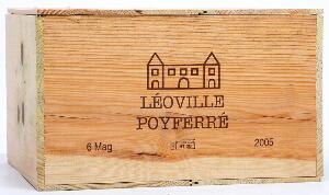 6 bts. Mg. Château Léoville Poyferré, Saint - Julien. 2. Cru Classé 2005 A hfin. Owc.