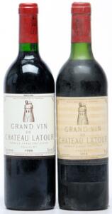 1 bt. Château Latour, Pauillac. 1. Cru Classé 1988 A hfin.  etc. Total 2 bts.