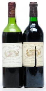 1 bt. Château Margaux, Margaux. 1. Cru Classé 1980 A hfin.  etc. Total 2 bts.