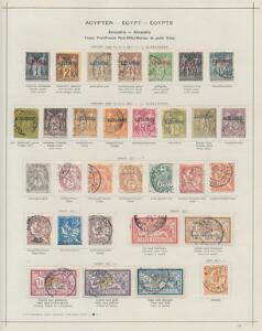 Franske Kolonier. 1899-1921. Nydelig lille samling på løse sider