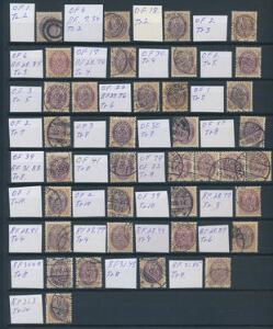 1875-1902. 50 øre, Tofarvet. Planche med RAMME- og OVALFEJL.