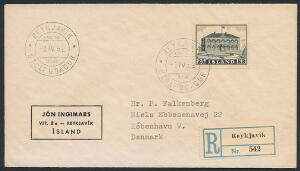 1952. Altings Bygning, 25 kr. grå. FDC. Facit 1200