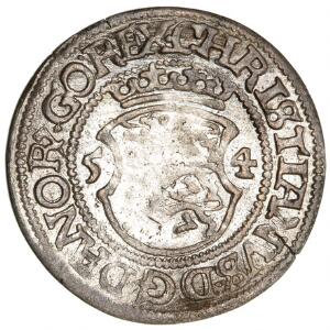 Christian III, Gotland, 1 skilling 1554, H 11, kval. 1, blanketrevne