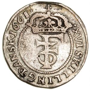 Norge, Frederik III, mark 1661, NM 178, H 68G, svage monteringsspor