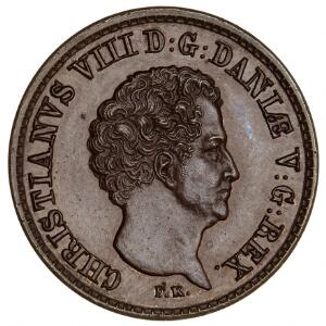 Christian VIII, 12 R.B.S. 1842 VS, H 12, en utrolig flot mønt for denne type
