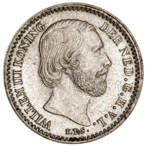 Nederlandene, Holland, Willem III, 10 cent 1874, KM 80, sværd i skede,