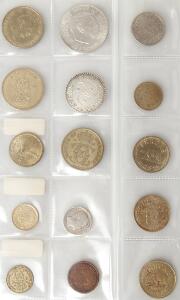 Lille samling af danske mønter inkl. erindringsmønt 1972, diverse grønlandske mønter samt Christiania, 1 Fed 1977 i sølv
