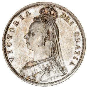 England, Victoria, 12 crown 1887, KM 764, smuk mønt med møntskær