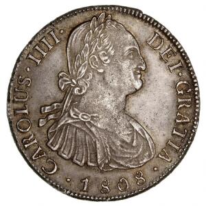 Bolivia, Carlos IV, 8 real 1808, KM 73 B