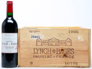 12 bts. Château Lynch Bages, Pauillac. 5. Cru Classé 1995 A hfin. Owc.