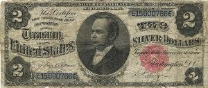 USA, Silver Certificate, 2 Dollars 1891, Pick 327