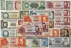 Paraguay, lille lot overvejende nyere ucirkulerede sedler, i alt 24 stk.