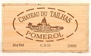 12 bts. Château du Tailhas, Pomerol 2000 A hfin. Owc.