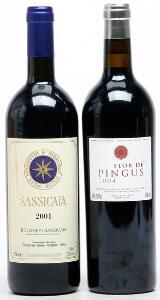 1 bt. Flor De Pingus, Dominio de Pingus, Ribera Del Duero 2004 A hfin.  etc. Total 2 bts.