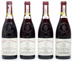 4 bts. Chateauneuf-du-Pape, Chateau de Beaucastel 1989 A-AB bn.
