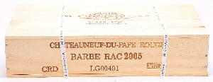 6 bts. Chateauneuf-du-Pape, Barbe Rac, Chapoutier 2005 A hfin. Owc.