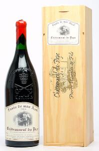 1 bt. Dmg. Châteauneuf-du-Pape Cuvée de mon Aïeul, Domaine Pierre Usseglio 2004 A hfin. Owc.