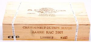 6 bts. Chateauneuf-du-Pape, Barbe Rac, Chapoutier 2007 A hfin. Owc.