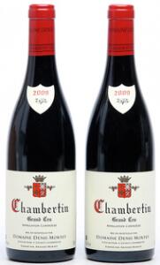 2 bts. Chambertin Grand Cru, Domaine Denis Mortet 2009 A hfin.