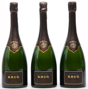 12 bts. Champagne Vintage, Krug 1995 A hfin. Oc.