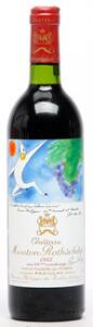 1 bt. Château Mouton Rothschild, Pauillac. 1. Cru Classé 1982 A-AB bn.