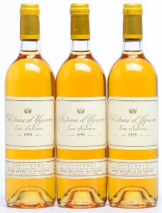 3 bts. Château dYquem, Sauternes. 1. Grand Cru Classé 1995 A hfin.