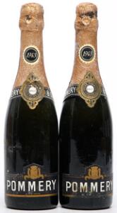2 bts. ½. Champagne Brut, Pommery  1943 AB ts.