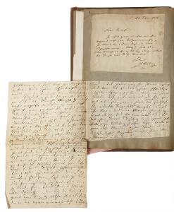 Travel letter by H.C. Andersen Collection of more than 100 autograph letters by notable personalities incl. travelletter by Hans Christian Andersen.