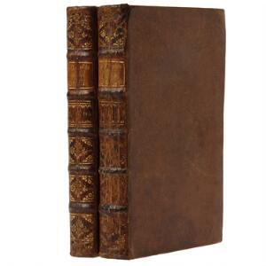 Johan Herman Wessel Samtlige Skrivter. 2 vols. Cph 1787. With engraved portrait and 2 vignettes. Bound in cont. full calf. 2