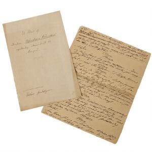 Autograph manuscript excerpt from Kongen by Bjørnstjerne Bjørnson. One page. With autograph corrections.