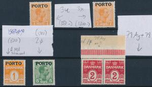 Porto. Lille planche med diverse postfriske varianter. AFA ca. 2800