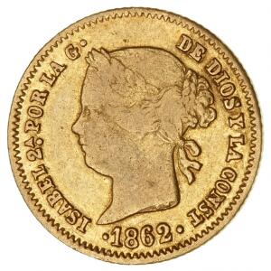 Filippinerne, 1 peso 1862, F3