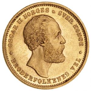 Norge, Oscar II, 20 kr 1886, NM 8