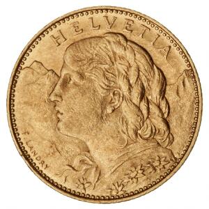 Schweiz, 10 Francs 1922, F 504